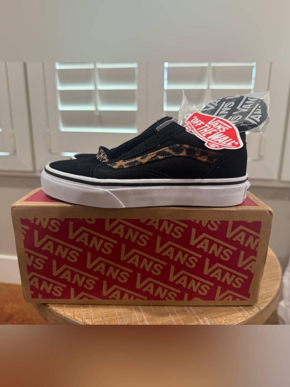Vans Kids Old Skool (Animal Sidewall / Leopard) Size 12.5